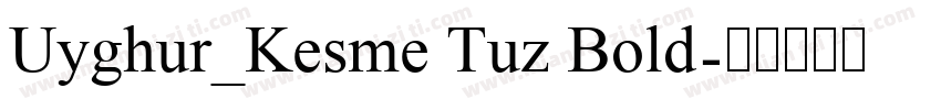 Uyghur_Kesme Tuz Bold字体转换